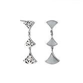 AE-6269-MOP Sterling Silver Earring With Mother of Pearl Jewelry Bali Designs Inc
